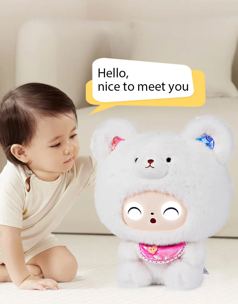 AI plush toy soothing and accompanying a child