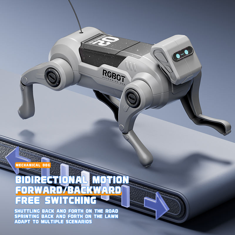 Educational DIY Quadruped Robotic Dog Kit-Programmable Remote Control Dual Design School Experiment Toy for Kids Learning