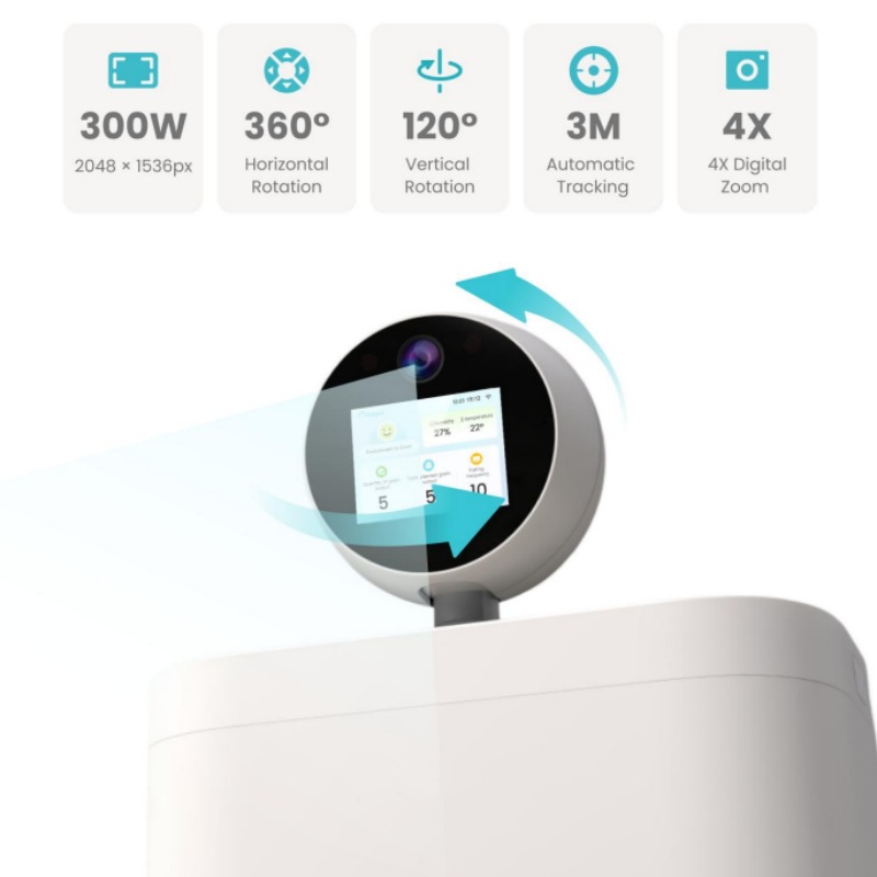 New Design Wholesale Smart AI Large Capacity Solid Plastic 5.5L Portable Waterproof Robot Butler Automatic Pet Feeder