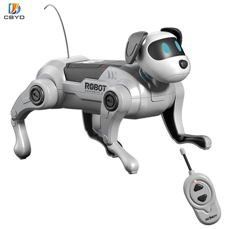 STEM Educational DIY Quadruped Robotic Dog Kit-Programmable Remote Control Dual Design School Experiment Toy for Kids Learning