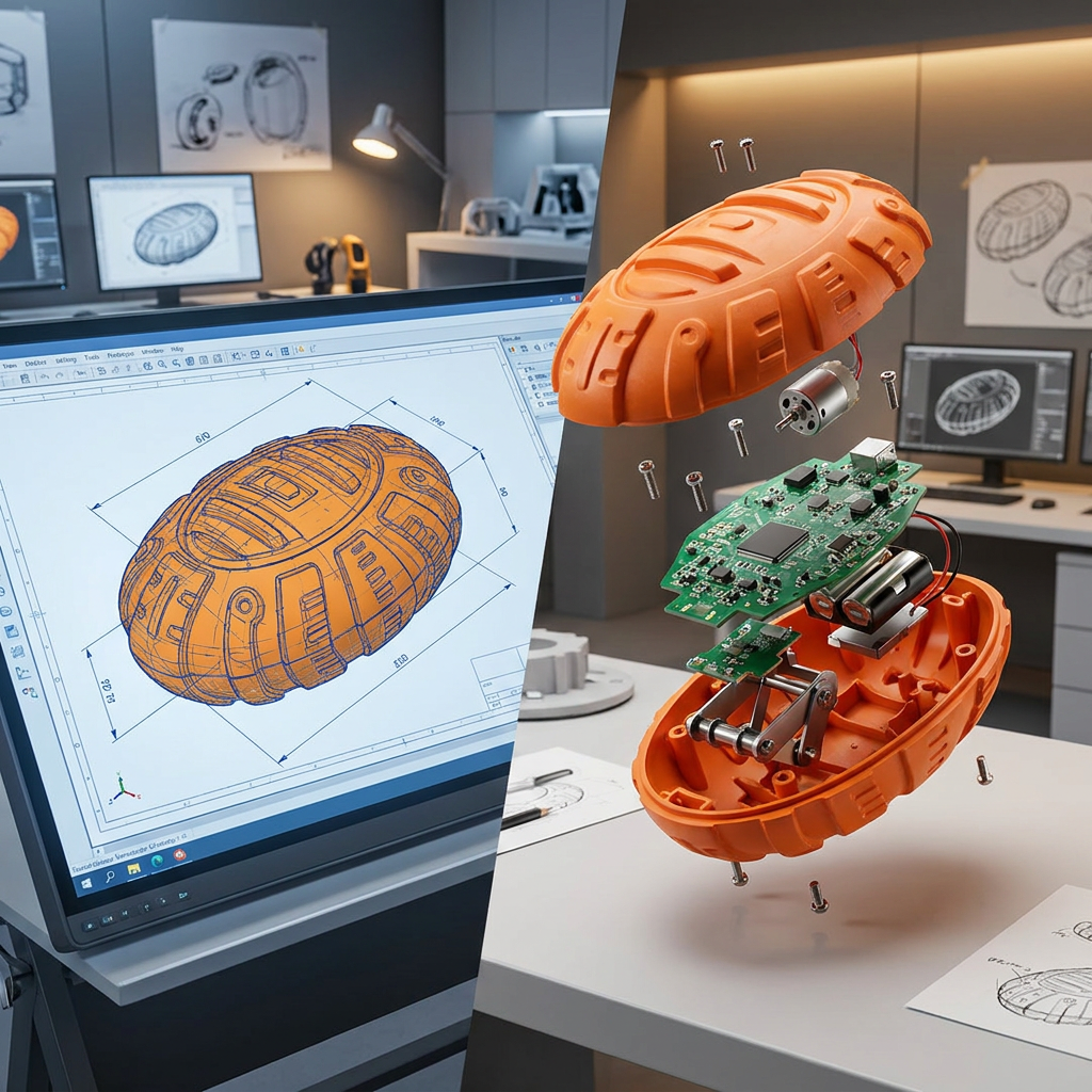 Product Development Smart Pet Toy Interactive Ball 3D Drawings Industrial Design Electronic Design Product Design Services
