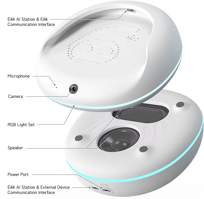 Eilik Mini Desktop Robot Cute Eilik Companion AI Smart Robot Pet With Abundant Emotions Touch Interactive Toys