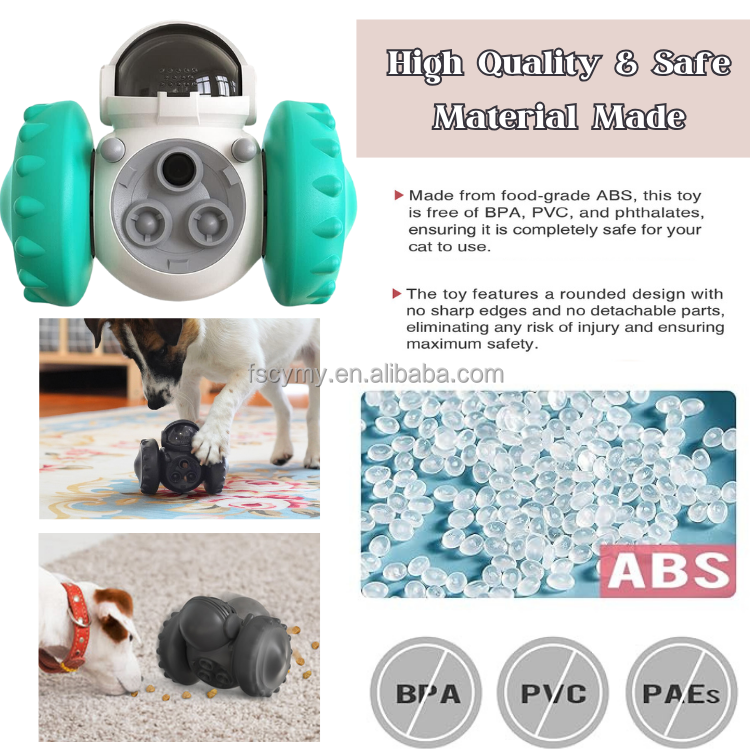 Hot Sale Dog Slow Feeder Robot Tumbler Pet Puzzle Treat Dispenser Toy For IQ Train