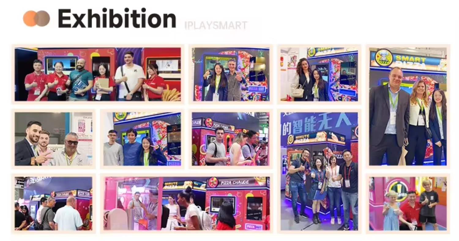 IPLAYSMART Auto Express Cartoon Pizza Vending Robot with Infrared Oven Intelligent Pizza Machine Pizza Vending Machine
