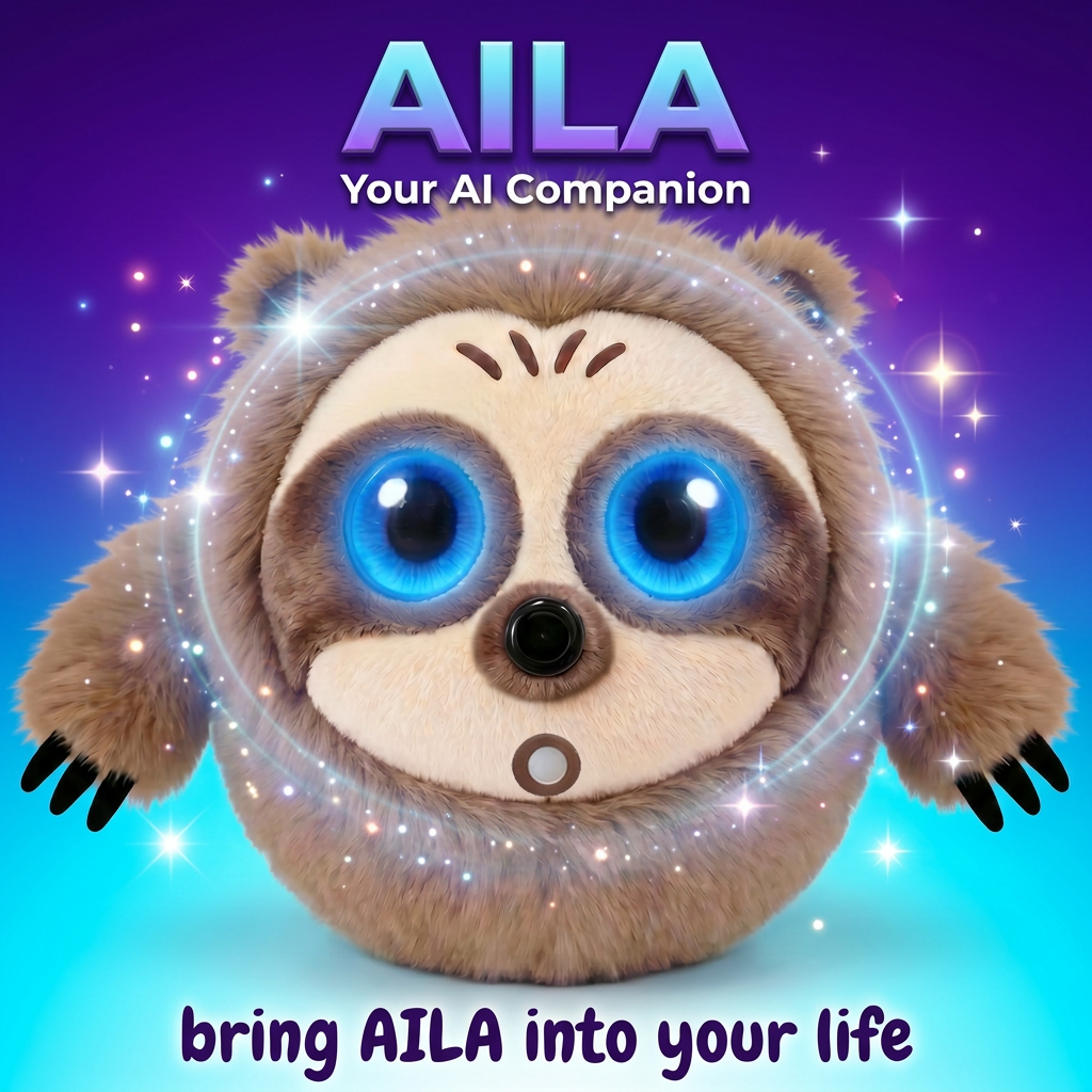 CADOTHY GPT Integrated AILA AI Plush Companion With LED Emotional Eyes Voice Chat Assistant For Companionship For Loneliness