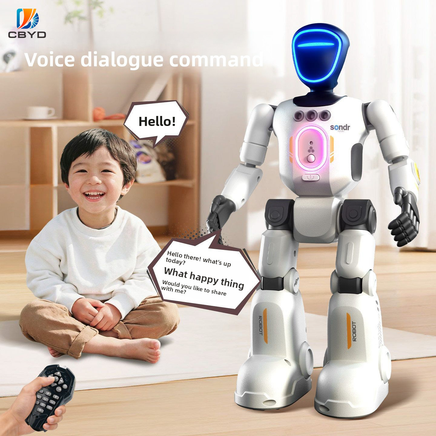 Smart AI Humanoid Robot Toy STEM Educational Voice Interactive Dancing Singing Remote Control Rechargeable Kids