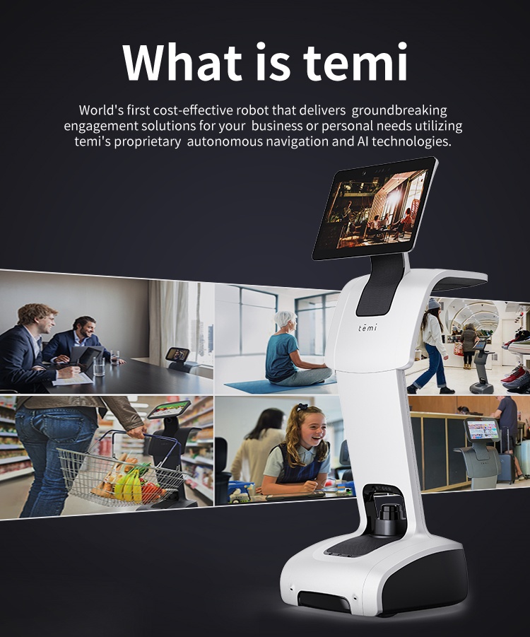 Temi TEMI S1 Educational Robot for Kids Learning Smart AI Voice Control Autonomous Navigation Video Communication Customizable