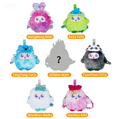 Jopark Grey Cute LED Eye Screen AI Doll Lovely purple Plush Toy Cotton Unisex All Ages Crossbody Bag Backpack ODM Wholesale