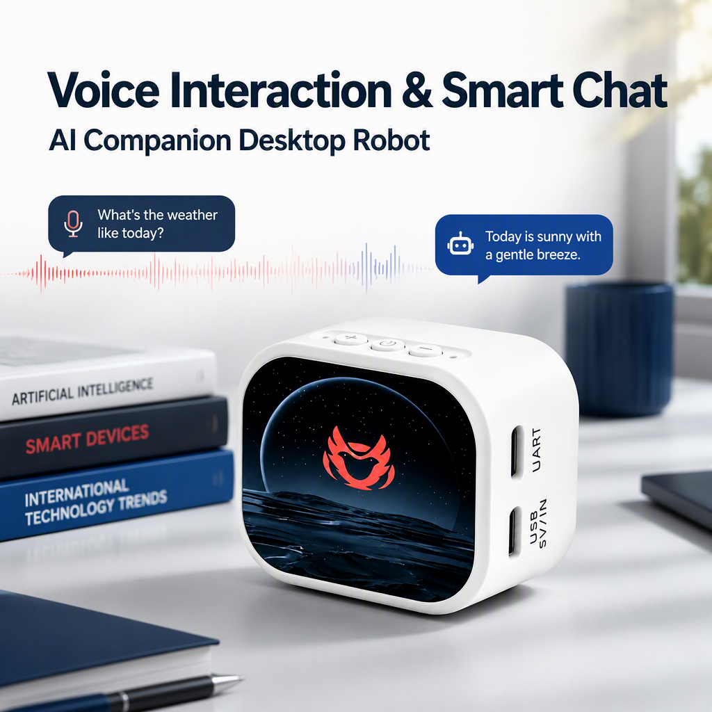 AI Desk Robot Voice Interaction Touch Screen Emotional Companion WiFi Educational Toy for Kids Gift