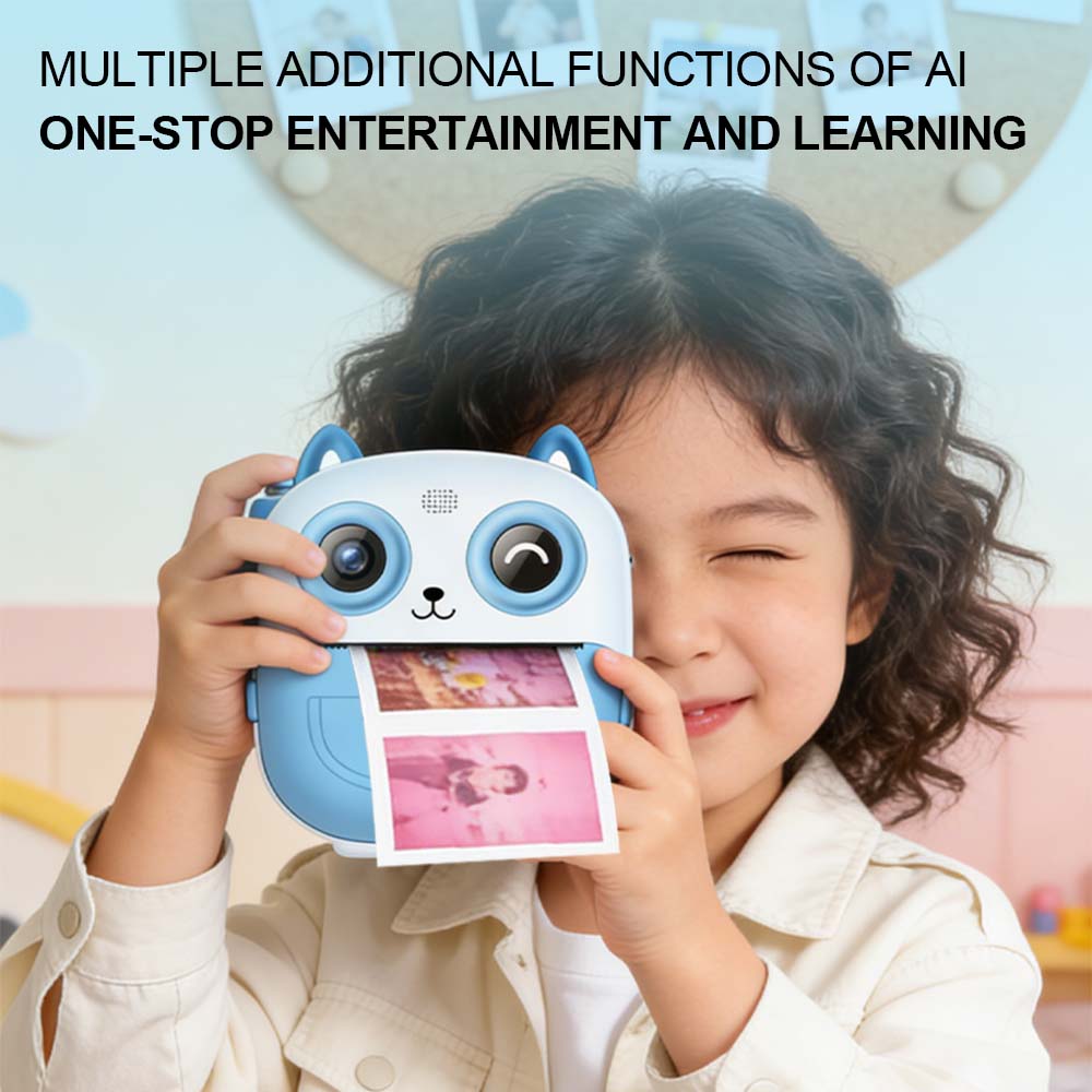 AI Kids Printer Wireless Certified Voice Intelligent Stock Portable DIY Image Dialogue Product New Toys for Photo Printer