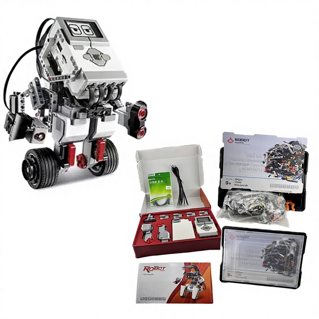 EV3 45544 Smart Educational Children's DIY Electronic Programmable Robot Kit with Lithium Battery-Plastic Building Blocks Toy