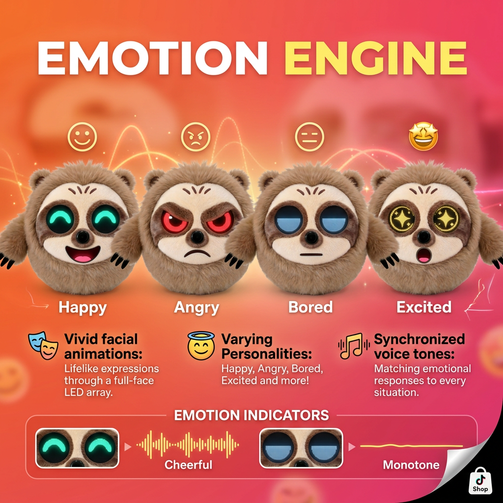 CADOTHY AILA Grow-Up Evolution System Smart AI Educational Robot Plush Doll Wi-Fi 5.0 Face Recognition Interactive Customizable