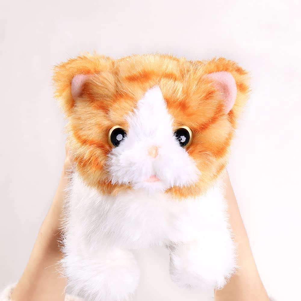 Interactive Electronic Plush Toy Animated Sound Control Electronic Pet Robot Cat Kitten Toys Gifts for Boys Girls Kids Birthday