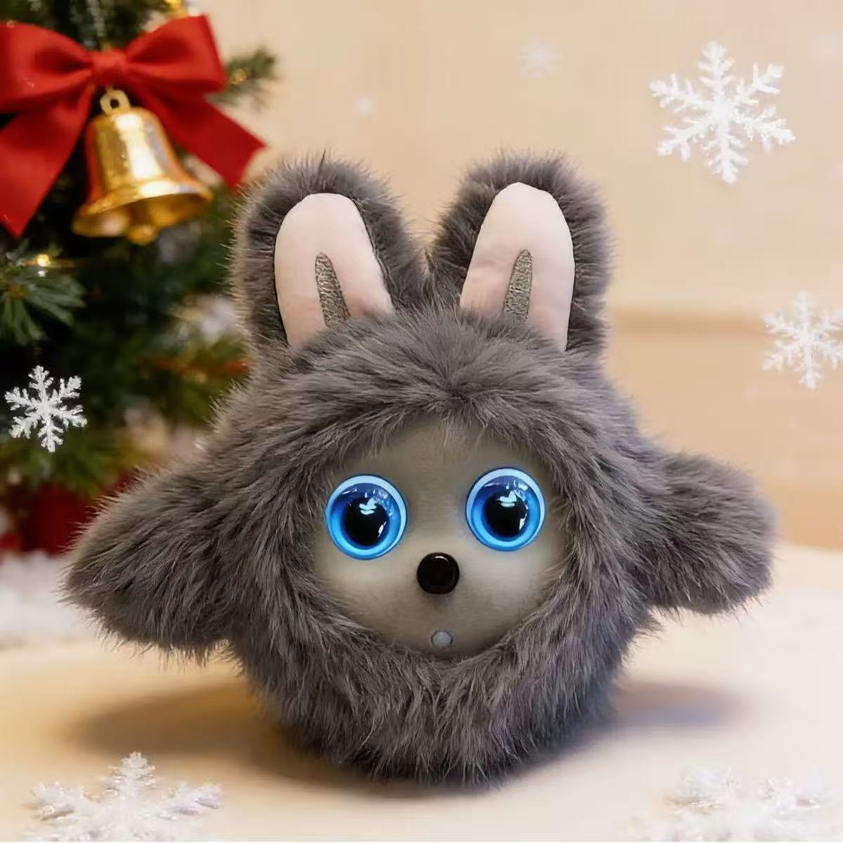Smart Robot Filled with Ultra-soft Plastic Christmas Gift Storytelling Plush AI Toy with LCD Screen and Eyes Rechargeable