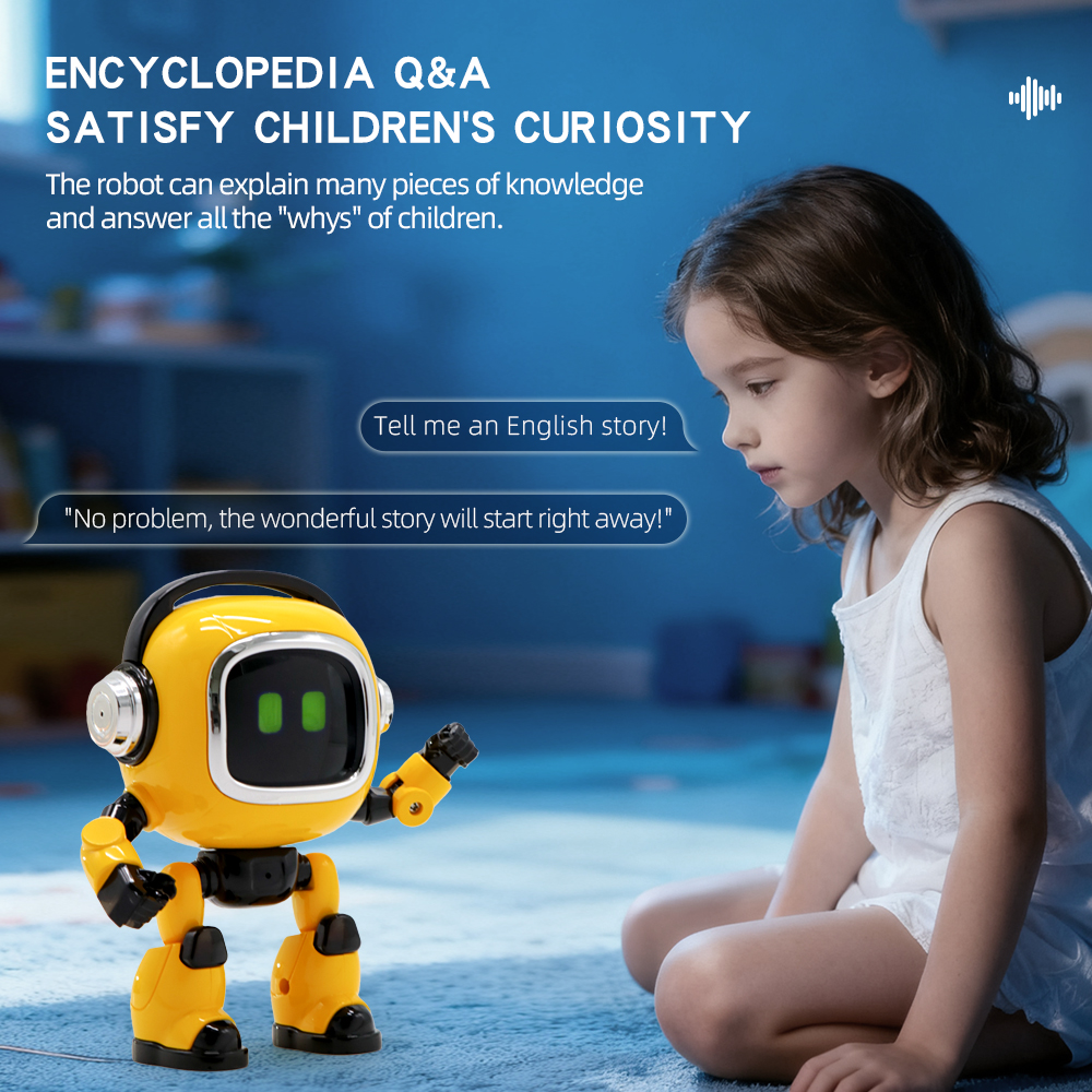 FS Smart Ai Robot Toy Multi Language Early Education Voice Control Interactive Dialogue DeepSeek Intelligent Robot with Lights