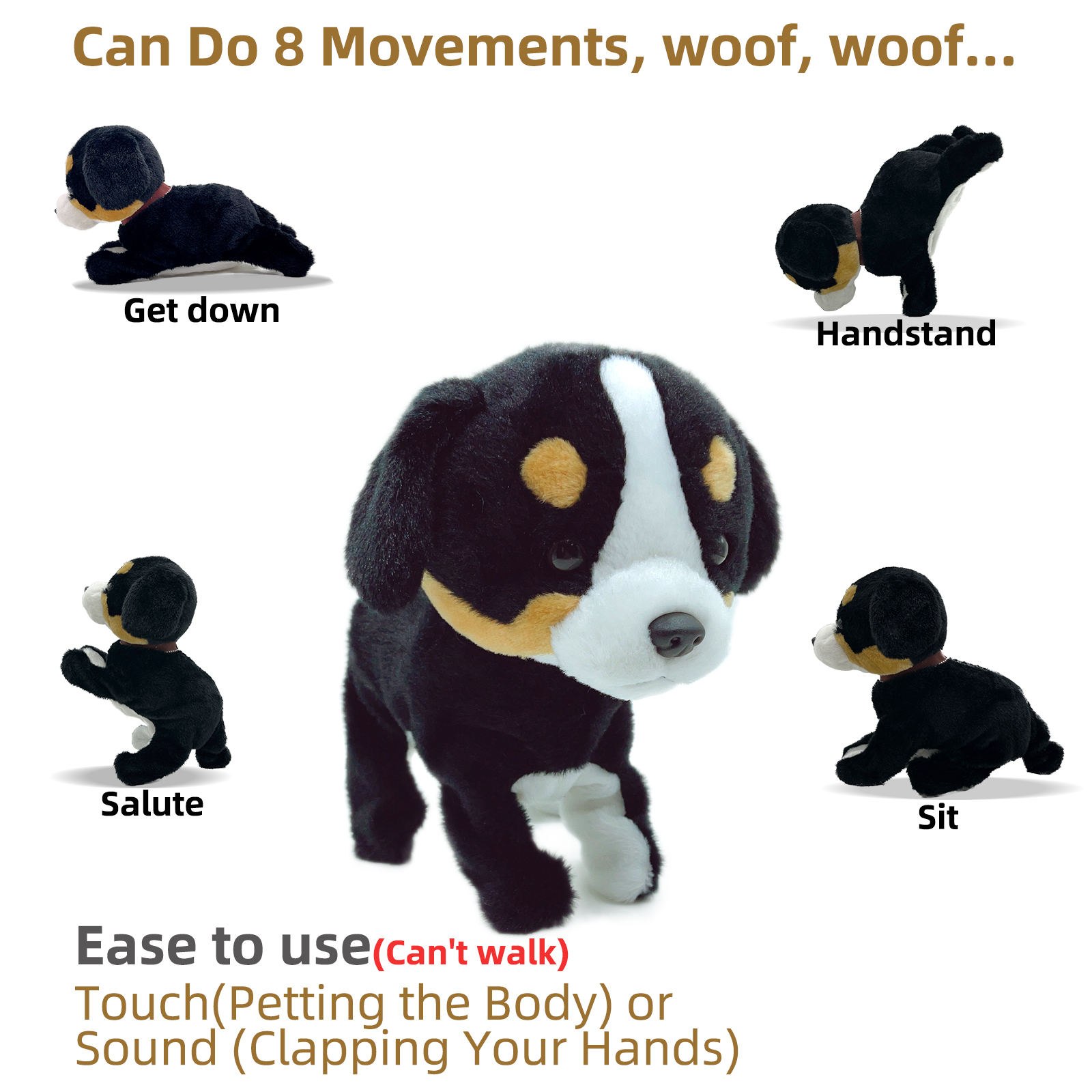 Children Multi Function Electronic Talking Toy Dog Stuffed Animal Toy Puppy Puppy with Voice Control