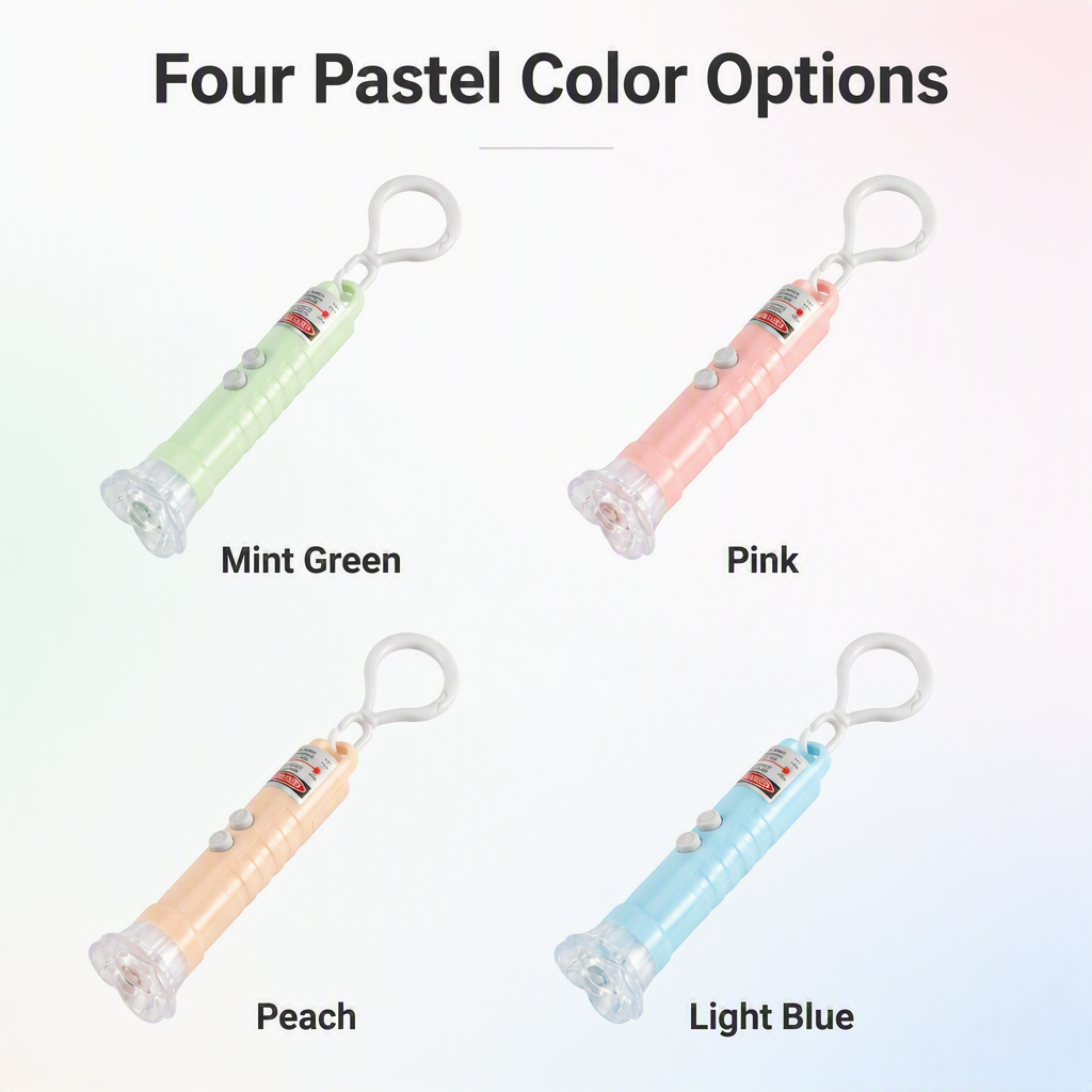Pocket Size 3-in-1 Laser Pointer for Cats & Dogs Portable LED Light Simple Cartoon Design Small Plastic Pet Toy