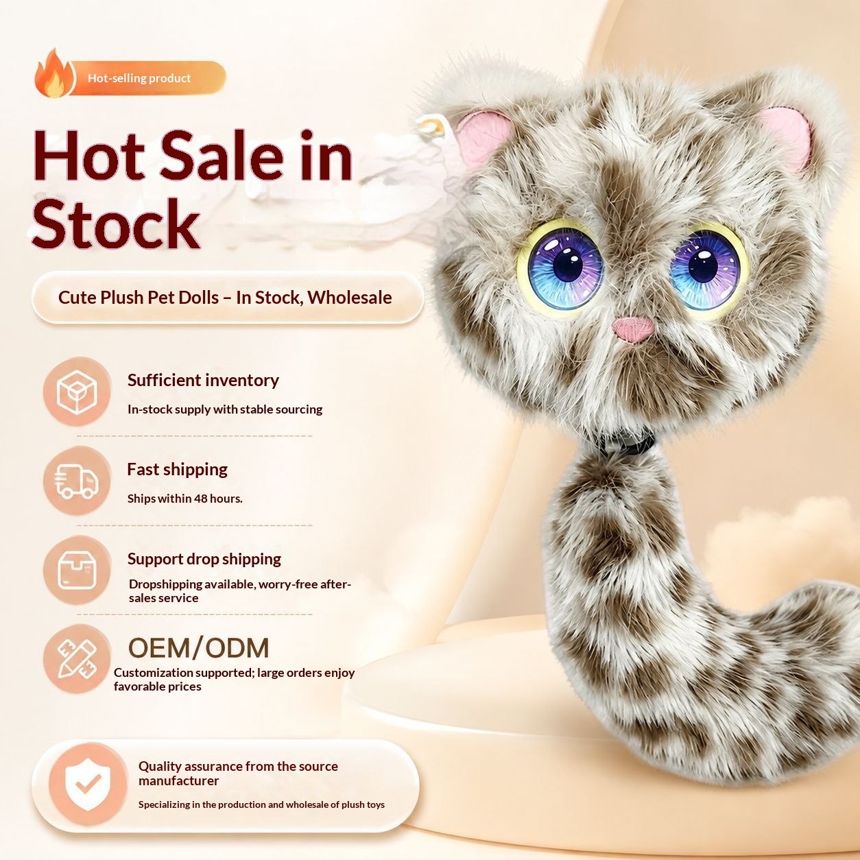 AI Toy Cat Elf Interactive Chat Encyclopedia Answers Perfect Gift for KidsSoft Cute AI Plush Robot Toy PP Cotton Filled