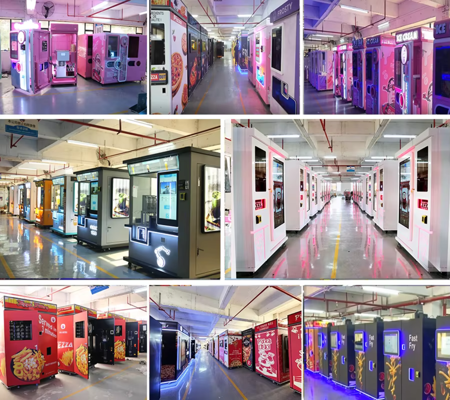 IPLAYSMART Auto Express Cartoon Pizza Vending Robot with Infrared Oven Intelligent Pizza Machine Pizza Vending Machine