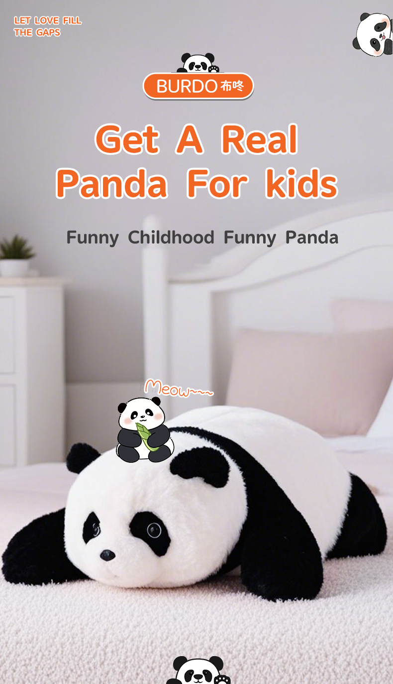 AI Talking Panda Toy 60 Languages Customizable Educational Toys for Kids Companion