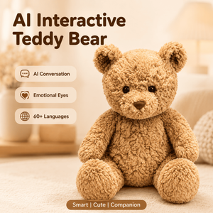 Trending AI Stuffed Plush LED Eyes Emotion Expression Robot