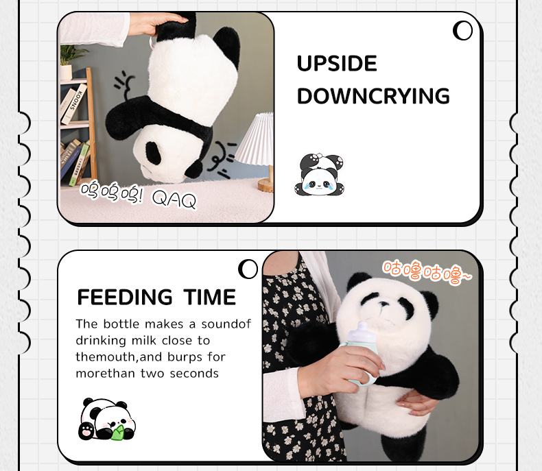 AI Talking Panda Toy 60 Languages Customizable Educational Toys for Kids Companion