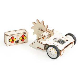 OKYN25930-8 School STEM Wooden DIY Remote Control Robot Car