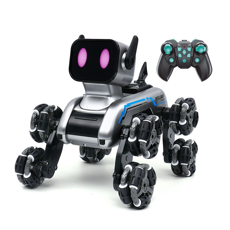 New Children's Intelligent Kid Remote Control Machine Robot Dog Toy Car Gift Eight Wheel Drive Stunt Mechanical Climbing Car