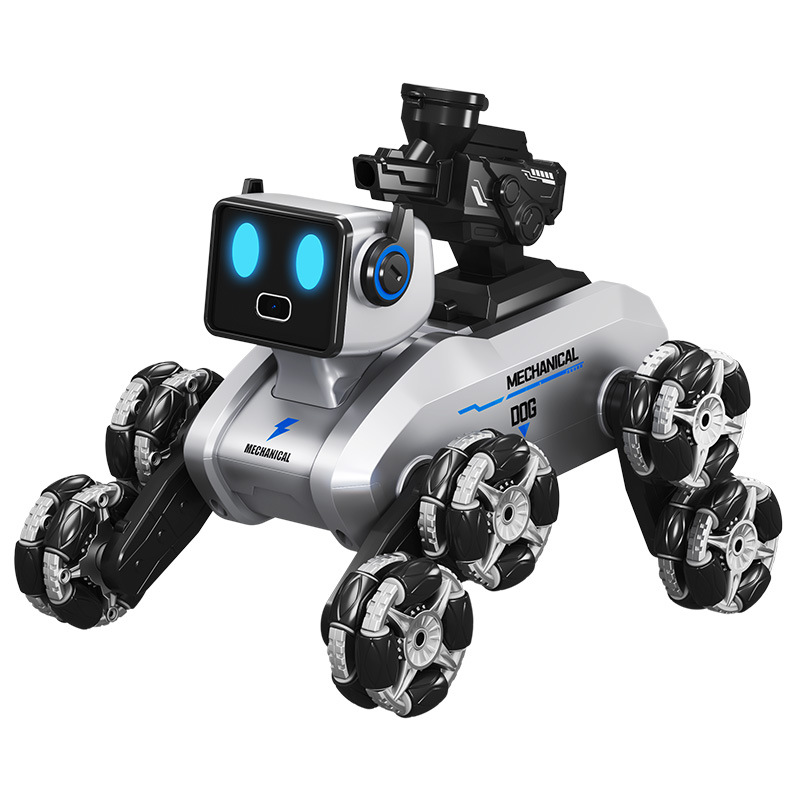 Intelligent 8K Remote Control Robot Dog Car for Kids Electric RC Animal with Eight Wheels Gesture Sensing Features
