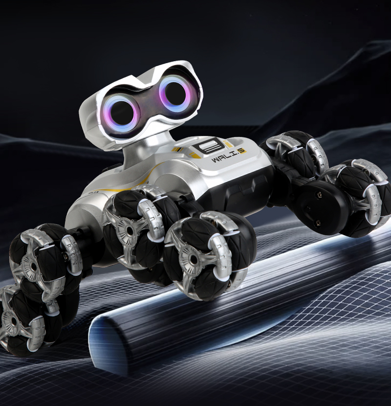 Children's Mechanical Pet Dog Gesture Sensing RC Stunt Robot Dog Swing Arm Eight-wheel Four-wheel Drive Off-road Vehicle Toy Car