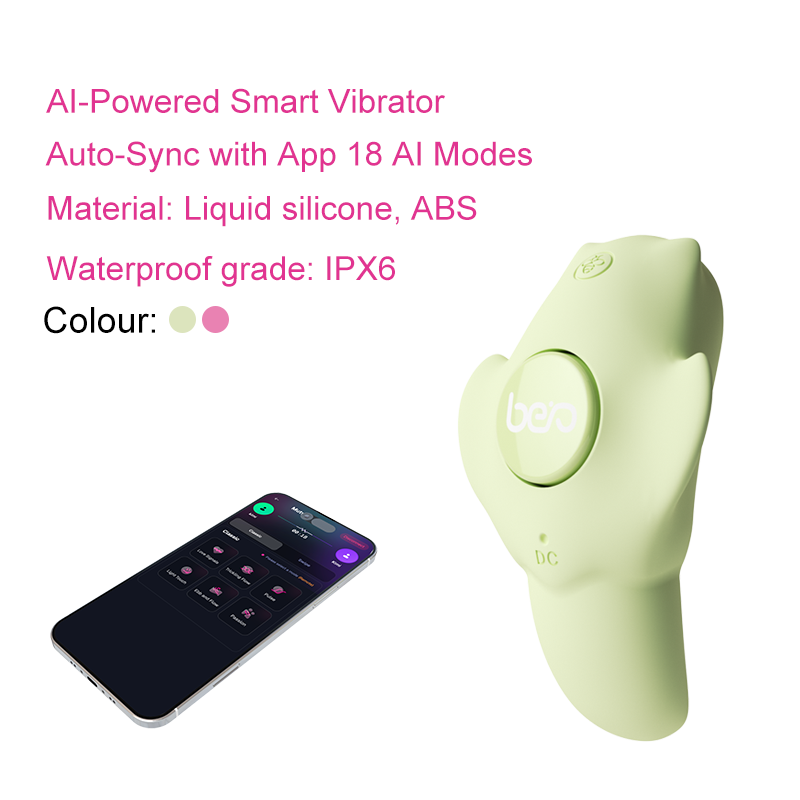 AI Control Smart APP-Controlled Wearable Clitoral Vibrator Cute Bee Panty Latex 9-Speed USB Rechargeable IPx6 40dB Noise Women