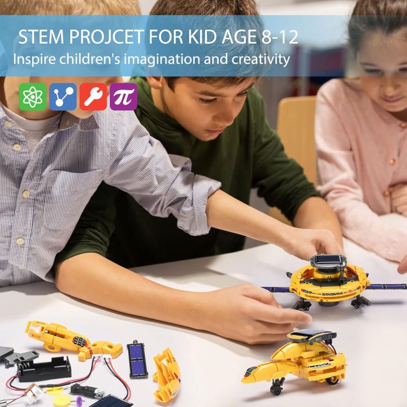 Toys for Boys STEM Kit Build Solar-Powered Science Robot Birthday Gift Stem Toys for Kids