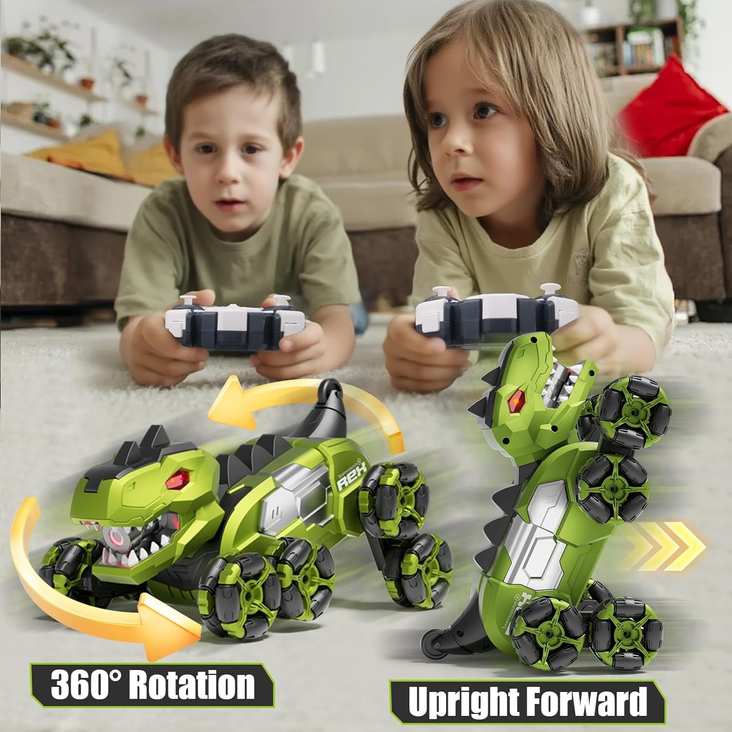 4DRC Y12 Gesture Sensing RC Car One-Key Spin All-Terrain Climbing Vehicles 8-Wheel Stunt 2.4G Remote Control Car with Mist Spray