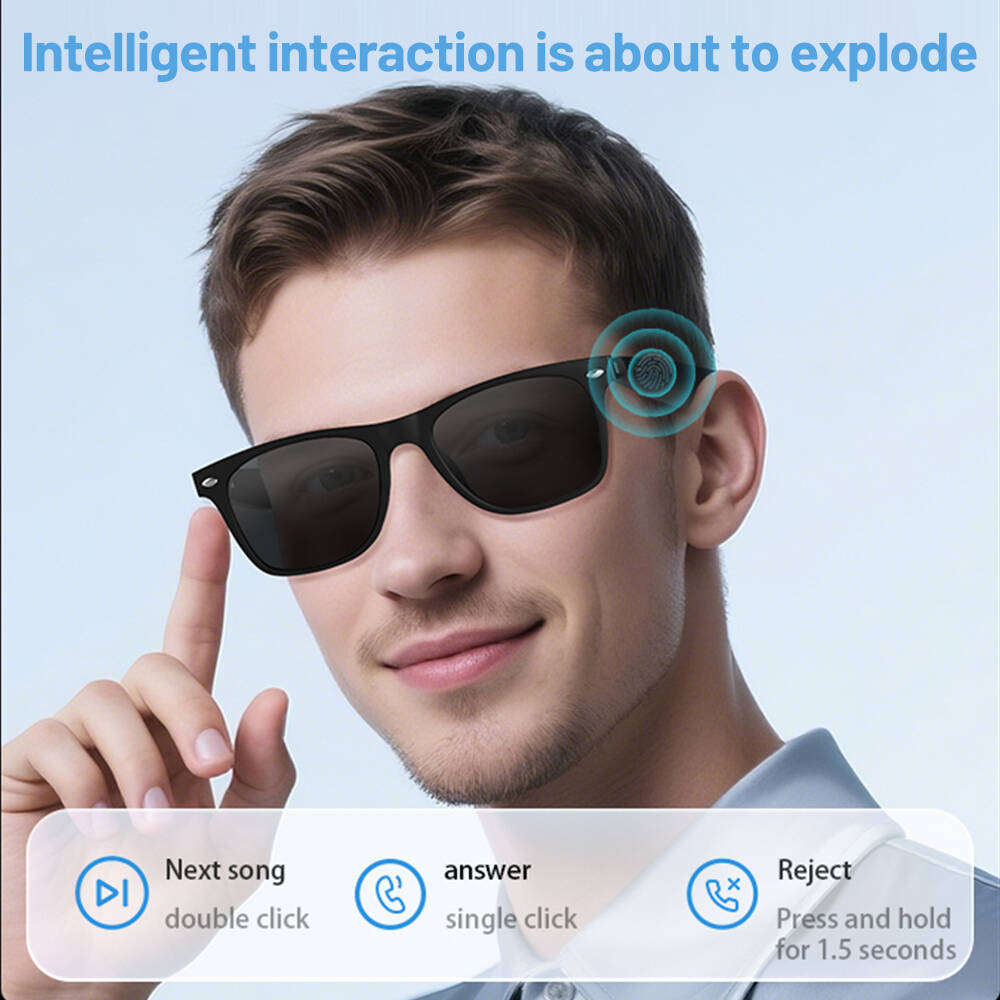 Wholesale Wearable Tech Ai Smart Glasses Touch Control Wireless Music Magnetic Charging Speaker Integrated Frame
