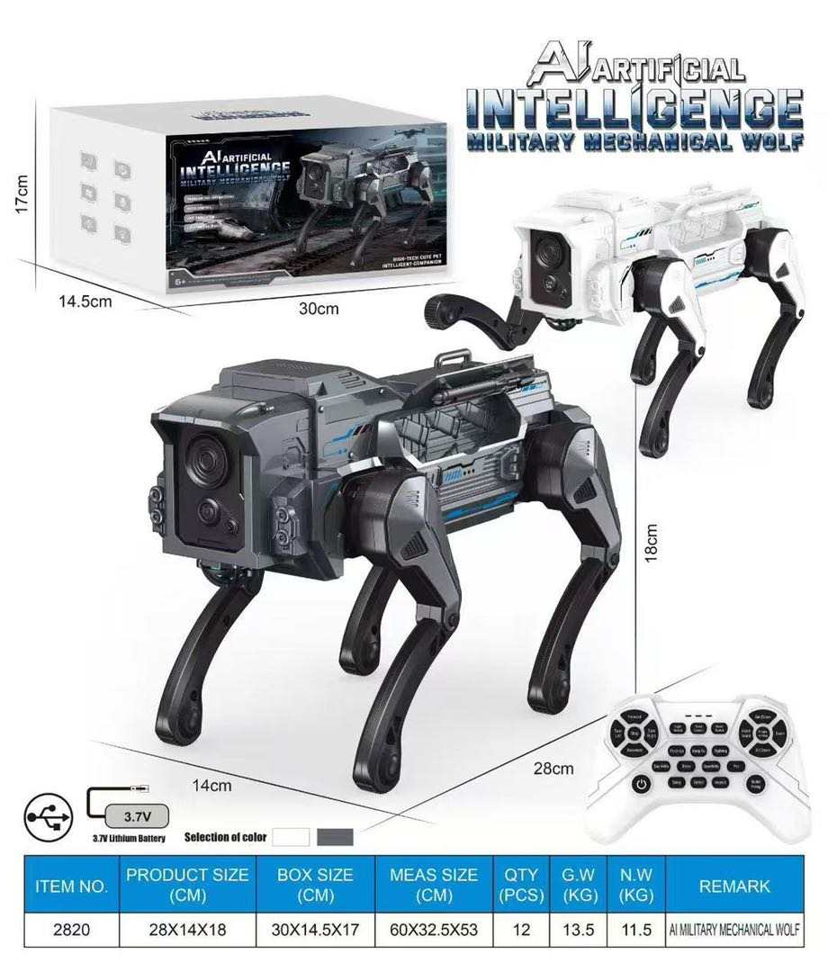 YT AI Intelligent Smart Robot Dog Toy Voice Command &amp; Mobile Phone Remote Control with Language Interaction Programming