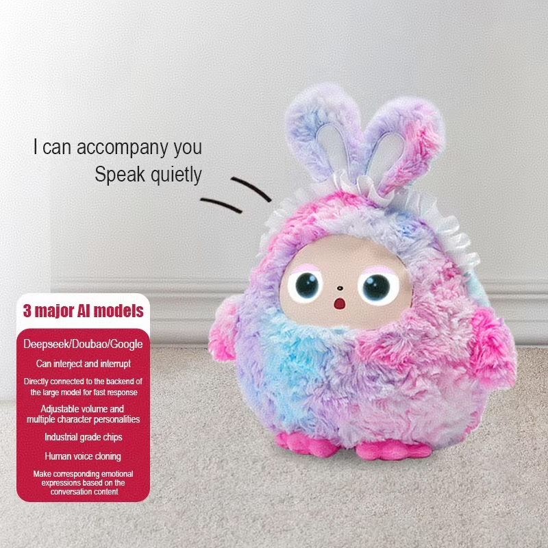 EN71 ASTM F963 CPC Certified AI Dialogue Educational Plush Robot Toy for Kids Early Learning Gift Shop Anti Drop Rechargeable