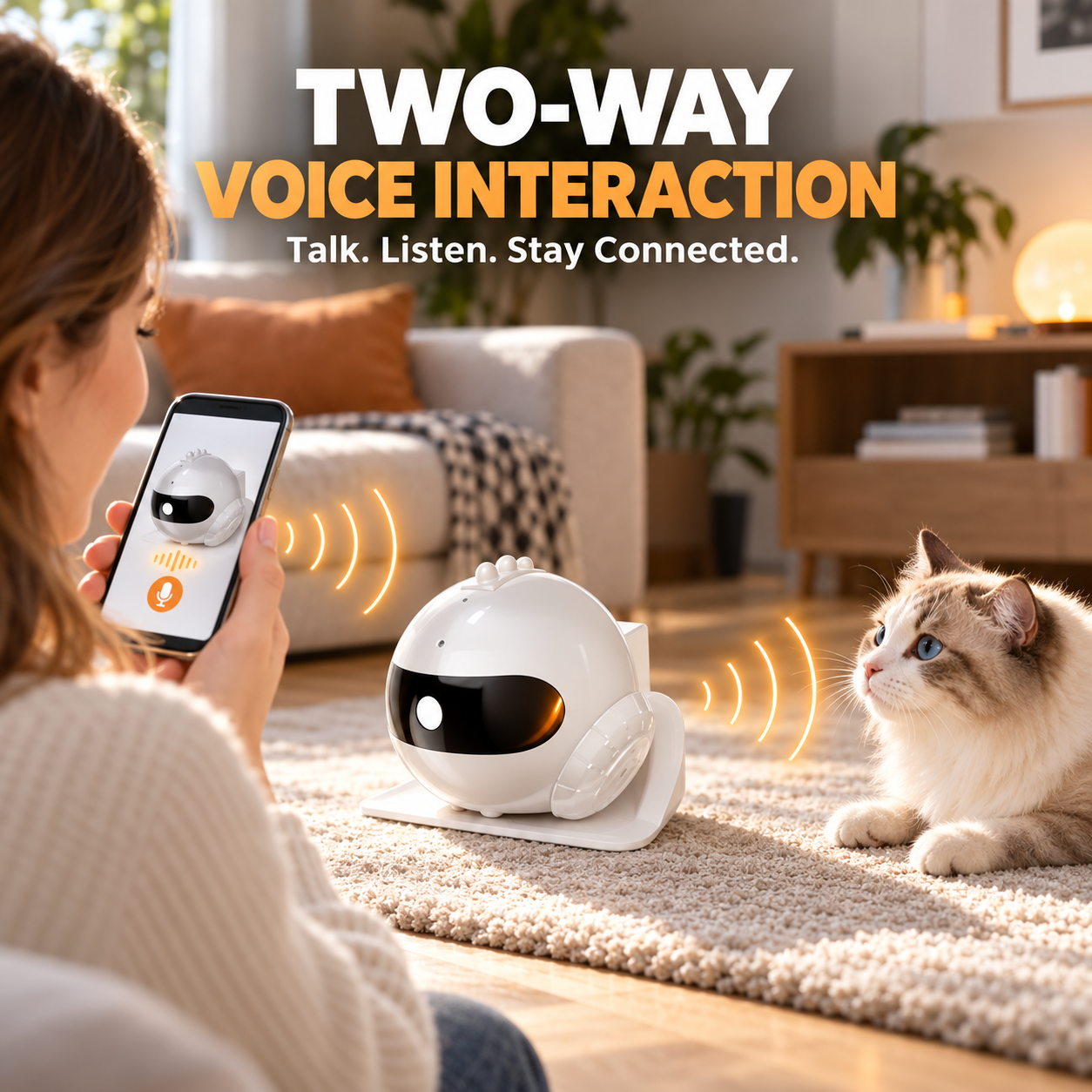 Smart AI Pet Robot with HD Camera Laser Toy Interactive Companion for Cats Dogs Home Monitoring