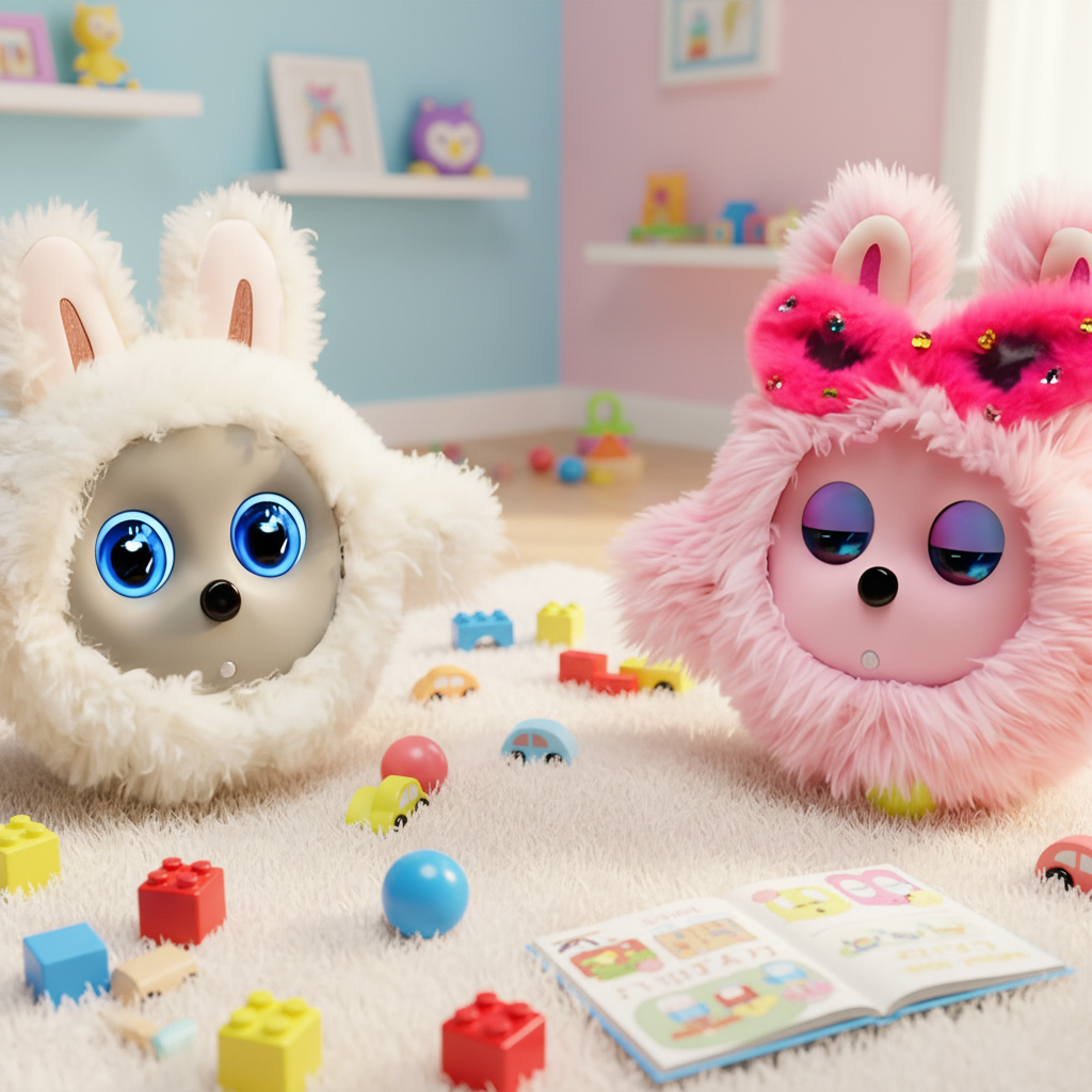 Smart Robot Filled with Ultra-soft Plastic Christmas Gift Storytelling Plush AI Toy with LCD Screen and Eyes Rechargeable