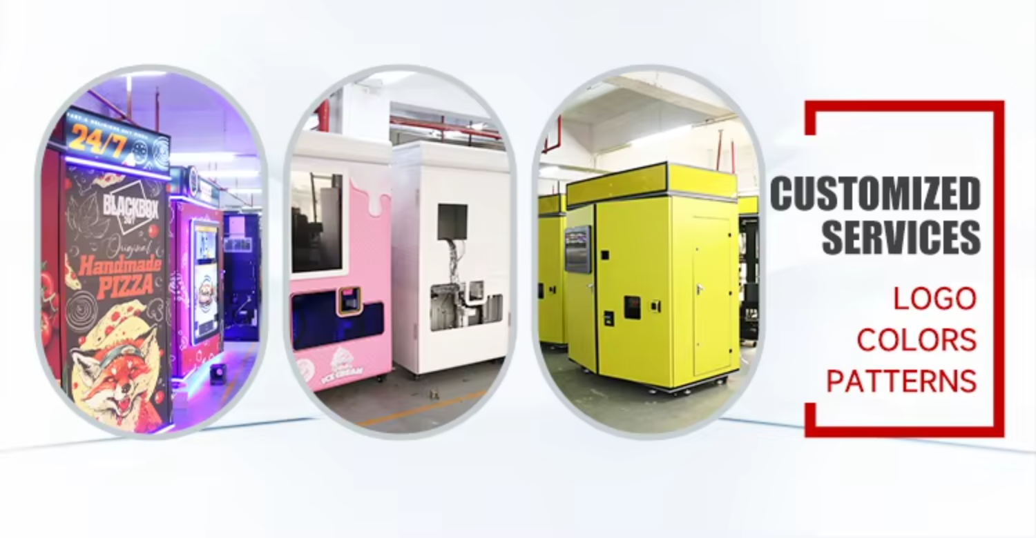 IPLAYSMART Auto Express Cartoon Pizza Vending Robot with Infrared Oven Intelligent Pizza Machine Pizza Vending Machine