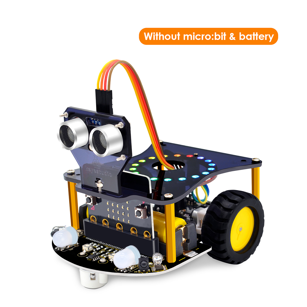 Microbit Mini Smart Robot Car Kit V2.0 Diy Programming Robot Toy Car Stem Robot Kit