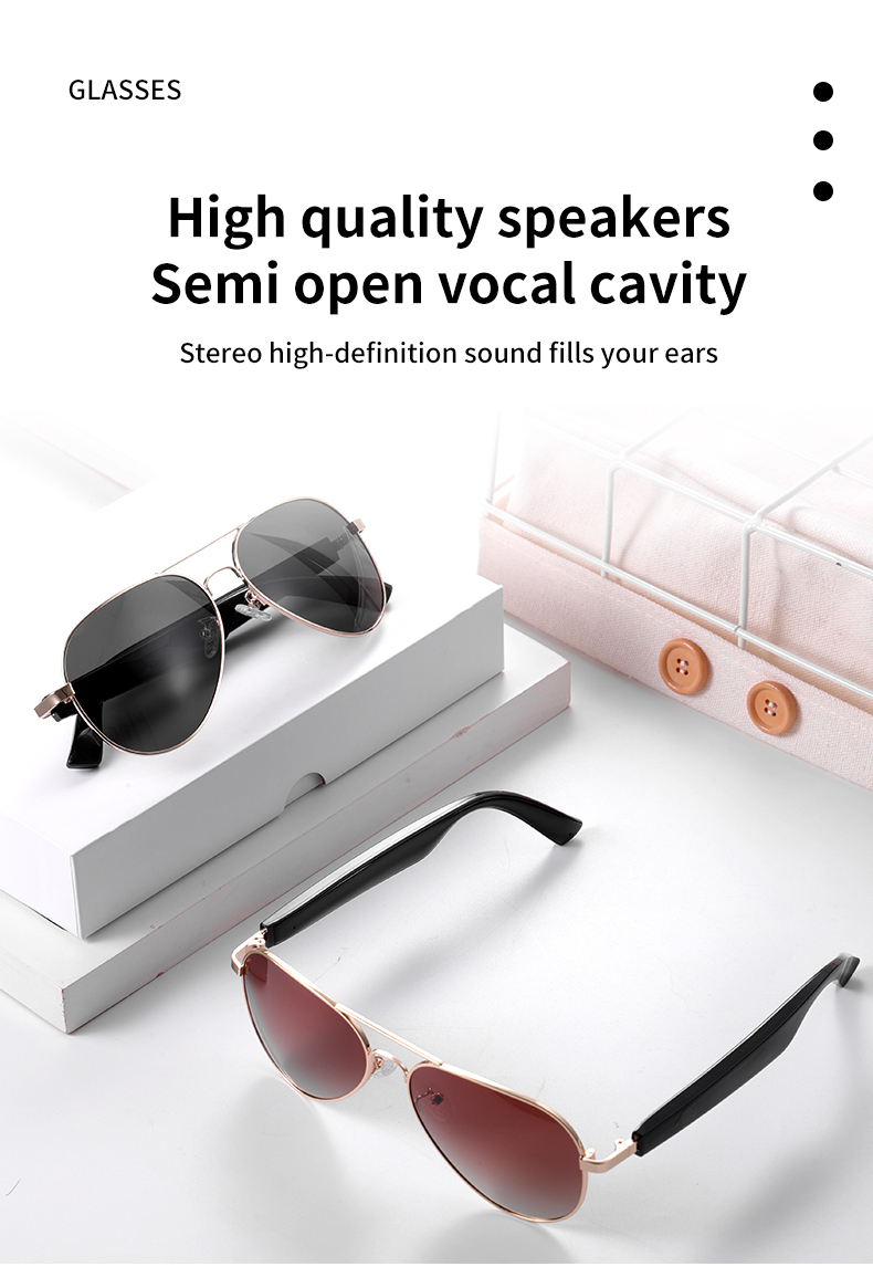 Factory Price AI Smart for Bluetooth Glasses Intelligent Video Camera and Translate Recording Function Wearable Headset