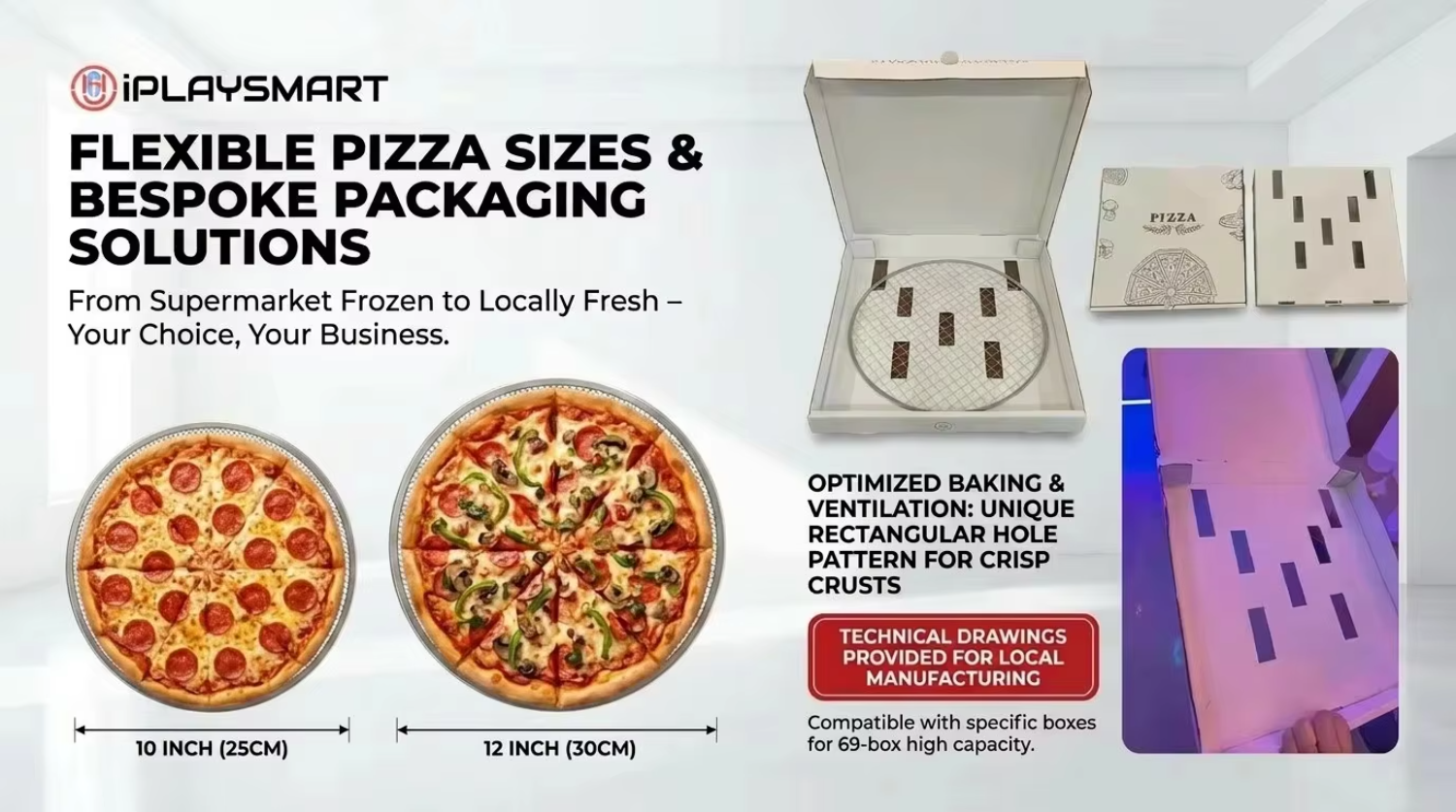IPLAYSMART Auto Express Cartoon Pizza Vending Robot with Infrared Oven Intelligent Pizza Machine Pizza Vending Machine