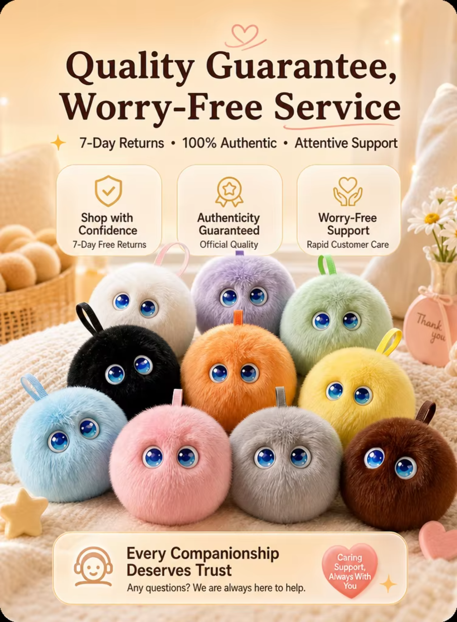 Wholesale Funny Educational AI Smart Fluffy Pom Pom Plush Ball Talking Interactive Keychain Toy Polyester Filled PP Cotton 10cm