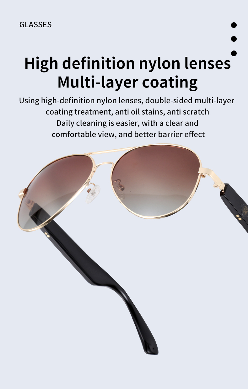 Factory Price AI Smart for Bluetooth Glasses Intelligent Video Camera and Translate Recording Function Wearable Headset