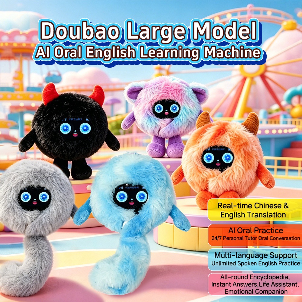 AI Smart Self-Learning Educational Plush Toy Multilingual Real-Time Translation Companion Electronic Music Portable USB Charging