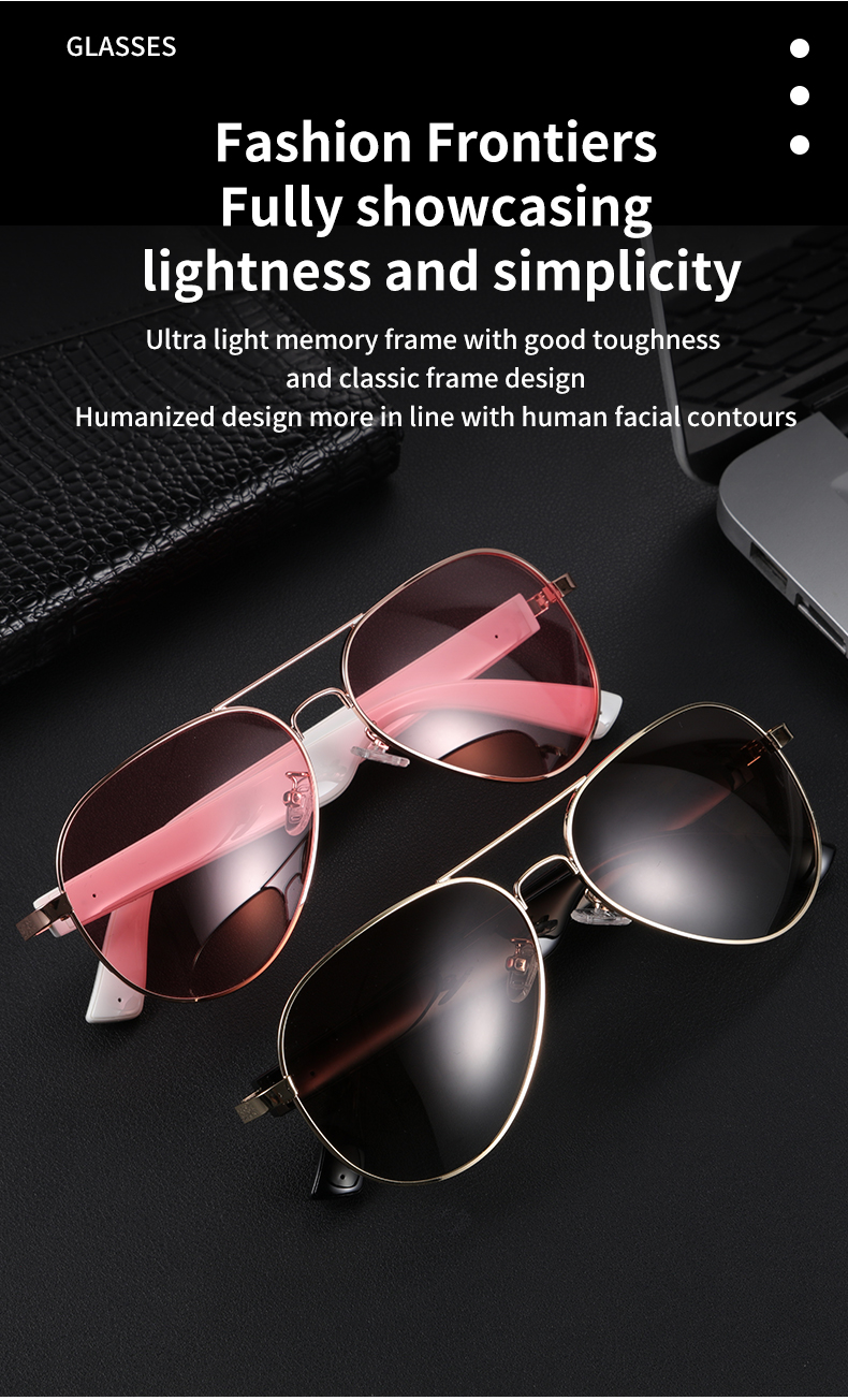 Factory Price AI Smart for Bluetooth Glasses Intelligent Video Camera and Translate Recording Function Wearable Headset