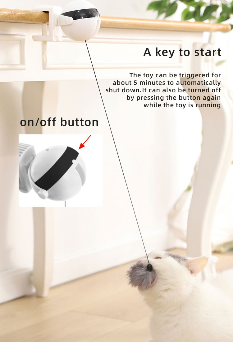 Hot Sell Pet Supplies Smart Cat Toys Products Automatic Interactive Iq Training Robot Yoyo Cat Lift Fishing Toy
