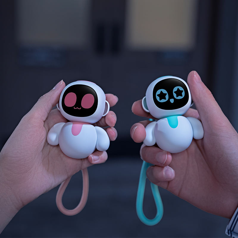 Stock Eiliko Educational Intelligent AI Robot Palm Pet Companion Voice Control Expression Interactive Bag Pendant Mini Robot