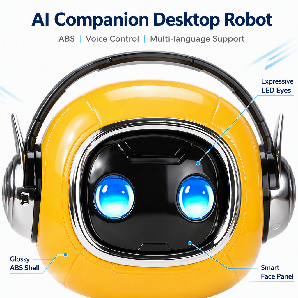 AI Desk Robot Voice Interaction Smart Emotional Companion Multi Language Interactive Electronic Toy for Office Home