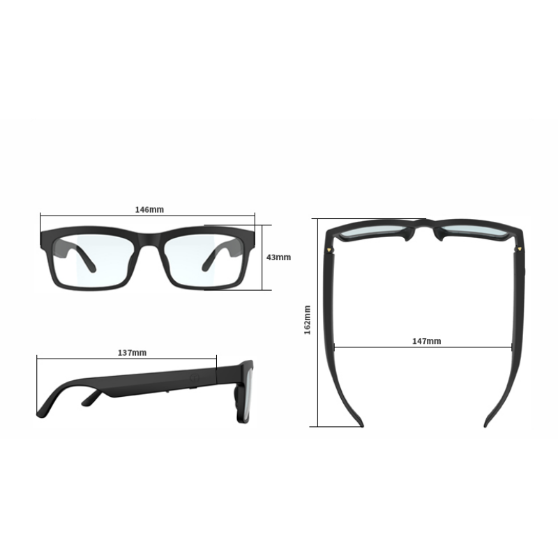 Hot OEM Smart Glasses Blue Light Blocking Lenses Audio Bluetooth Phone Calling Transfer AI Wearable Tech Activities GS01Glasses